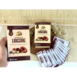 Trà Gừng Linh Chi LINGGING, Hộp 12 Gói x 3g